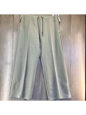 Nike Tech Men's Wide-Leg Fleece Stacked Length Pants Green Size XL HJ0695-320